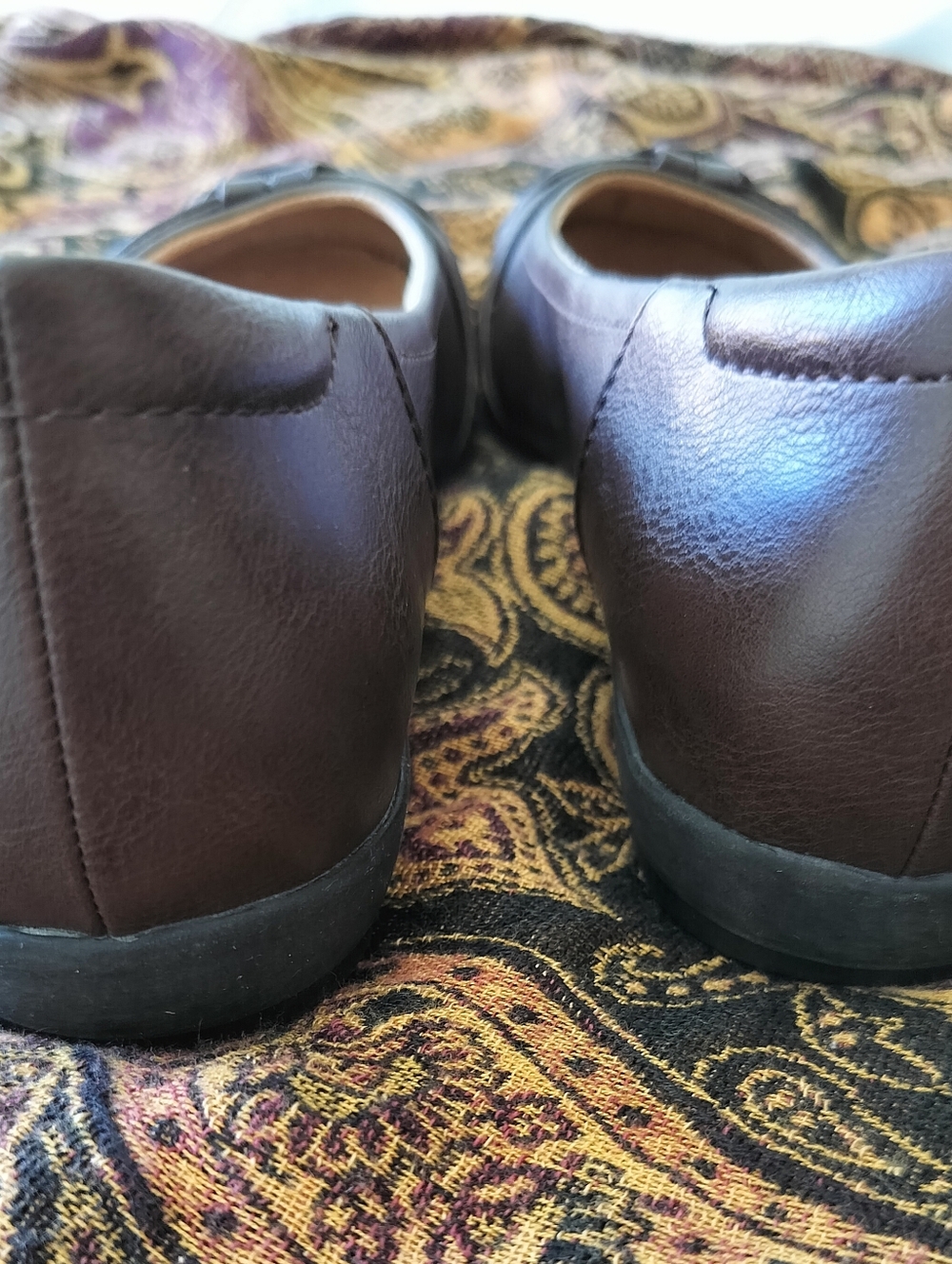 Naturalizer Soul Women's 8W  Dark Brown Leather Ballet Flats - Picture 5 of 7